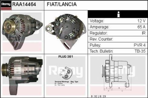 Remy RAA14464 - Alternator autospares.lv