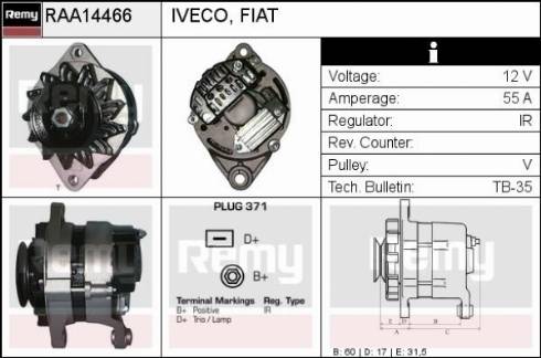 Remy RAA14466 - Alternator autospares.lv