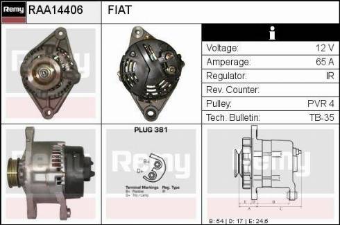 Remy RAA14406 - Alternator autospares.lv