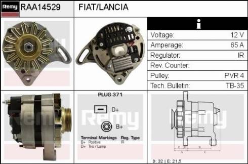 Remy RAA14529 - Alternator autospares.lv