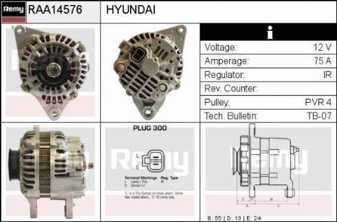 Remy RAA14576 - Alternator autospares.lv