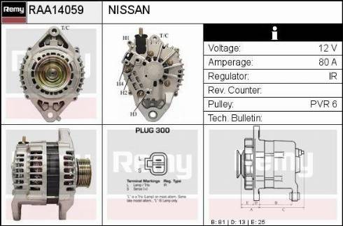 Remy RAA14059 - Alternator autospares.lv