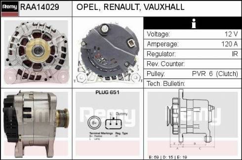 Remy RAA14029 - Alternator autospares.lv