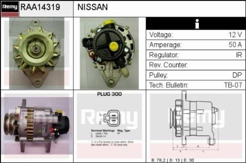 Remy RAA14319 - Alternator autospares.lv