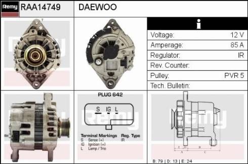 Remy RAA14749 - Alternator autospares.lv