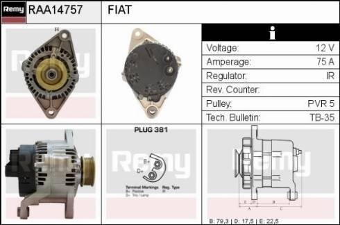 Remy RAA14757 - Alternator autospares.lv