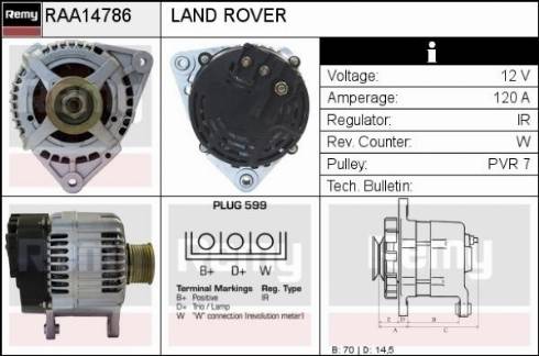 Remy RAA14786 - Alternator autospares.lv