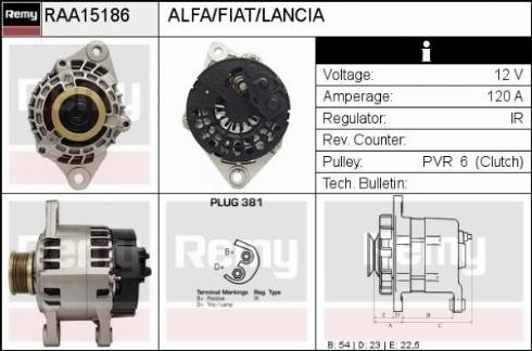 Remy RAA15186 - Alternator autospares.lv