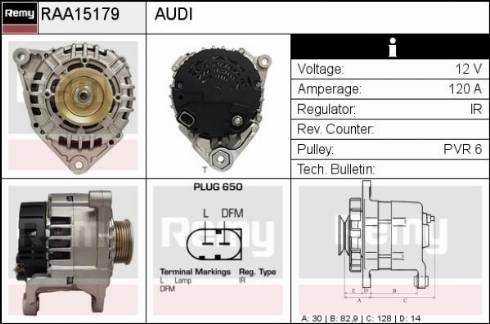 Remy RAA15179 - Alternator autospares.lv