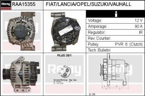 Remy RAA15355 - Alternator autospares.lv