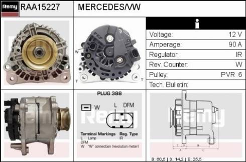 Remy RAA15227 - Alternator autospares.lv