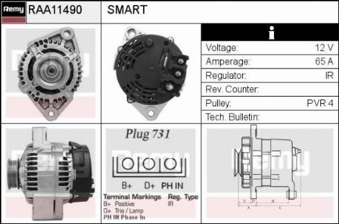 Remy RAA11490 - Alternator autospares.lv