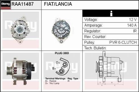 Remy RAA11487 - Alternator autospares.lv