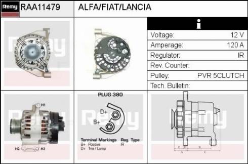 Remy RAA11479 - Alternator autospares.lv