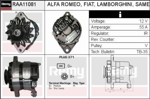 Remy RAA11081 - Alternator autospares.lv