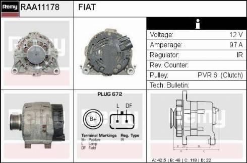 Remy RAA11178 - Alternator autospares.lv