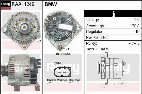 Remy RAA11249 - Alternator autospares.lv