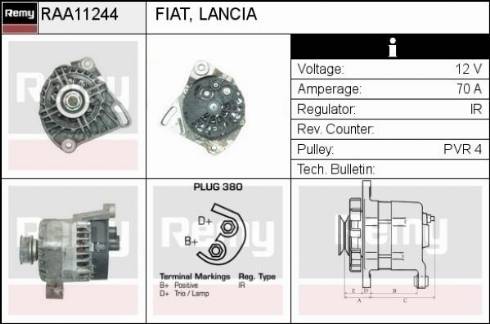 Remy RAA11244 - Alternator autospares.lv