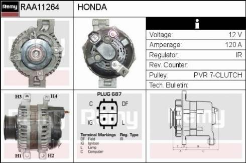 Remy RAA11264 - Alternator autospares.lv