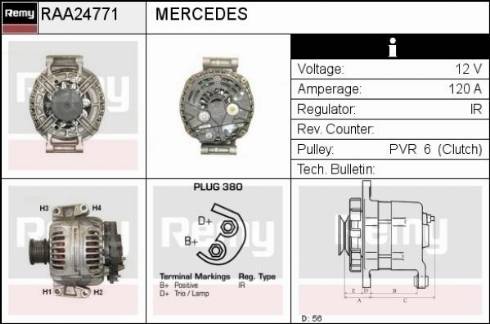 Remy RAA24771 - Alternator autospares.lv