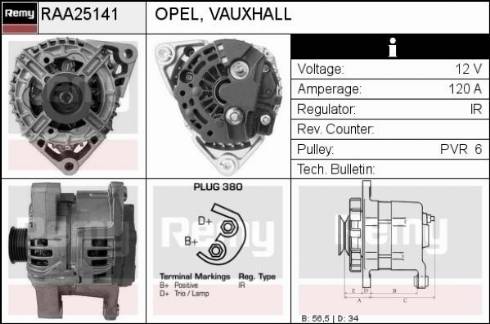 Remy RAA25141 - Alternator autospares.lv