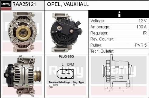 Remy RAA25121 - Alternator autospares.lv