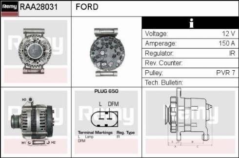 Remy RAA28031 - Alternator autospares.lv