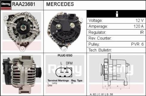 Remy RAA23681 - Alternator autospares.lv