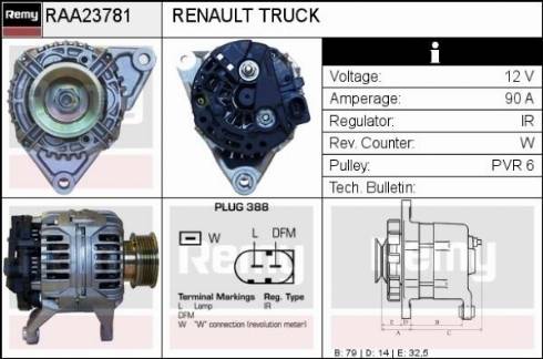 Remy RAA23781 - Alternator autospares.lv