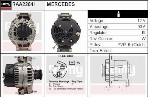 Remy RAA22641 - Alternator autospares.lv