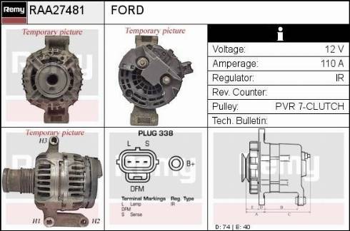 Remy RAA27481 - Alternator autospares.lv