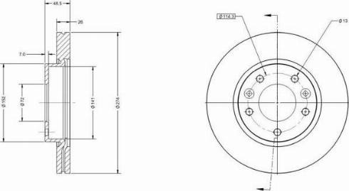 Remy RAD1946C - Brake Disc autospares.lv