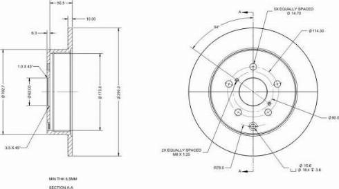 Remy RAD1449C - Brake Disc autospares.lv