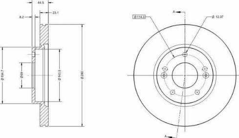 Remy RAD1459C - Brake Disc autospares.lv