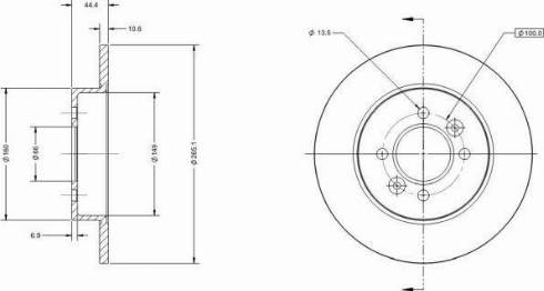 Remy RAD1458C - Brake Disc autospares.lv