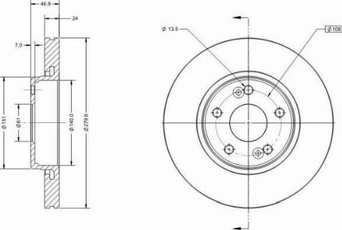 Remy RAD1457C - Brake Disc autospares.lv