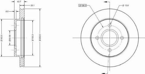 Remy RAD1408C - Brake Disc autospares.lv