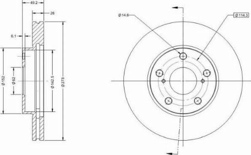 Remy RAD1485C - Brake Disc autospares.lv