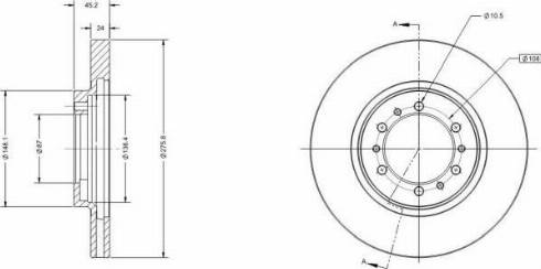 Remy RAD1424C - Brake Disc autospares.lv