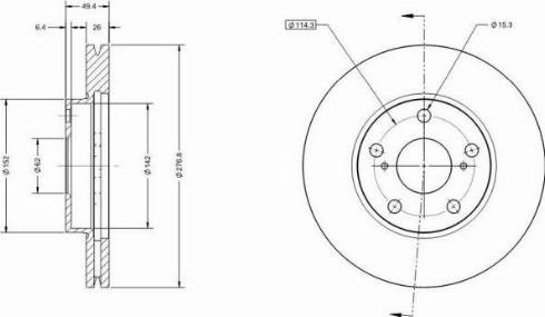 Remy RAD1563C - Brake Disc autospares.lv