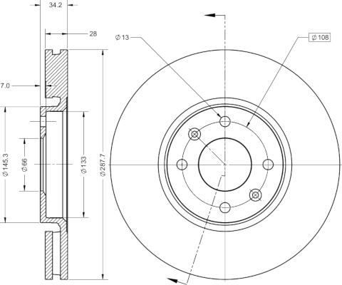 Remy RAD1562C - Brake Disc autospares.lv