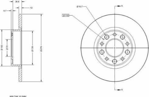 Remy RAD1582C - Brake Disc autospares.lv