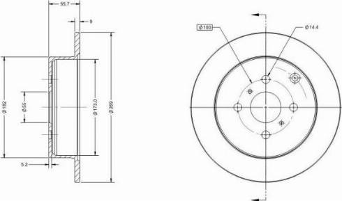 Remy RAD1093C - Brake Disc autospares.lv