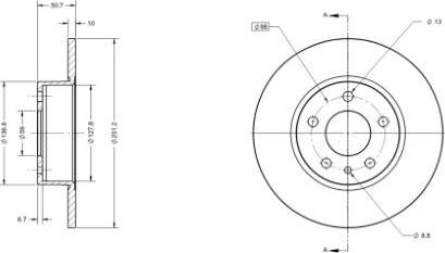 Remy RAD1045C - Brake Disc autospares.lv