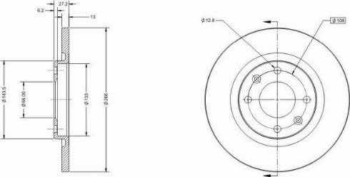 Remy RAD1043C - Brake Disc autospares.lv