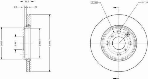 Remy RAD1038C - Brake Disc autospares.lv