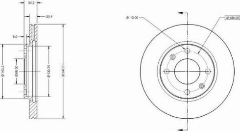 Remy RAD1025C - Brake Disc autospares.lv