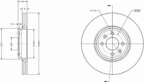 Remy RAD1148C - Brake Disc autospares.lv