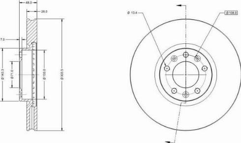 Remy RAD1109C - Brake Disc autospares.lv