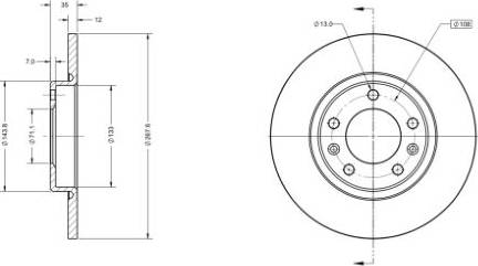 Remy RAD1177C - Brake Disc autospares.lv